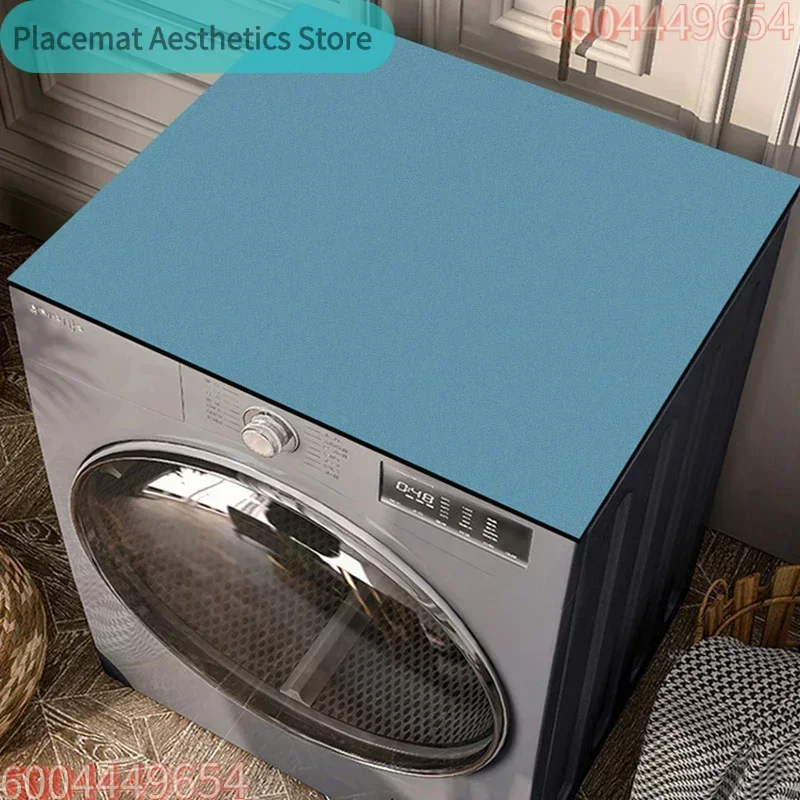 Dust Proof Washing Machine Mat Cover Solid Color Kitchen Drain Pad Oven Dust Pad Microwave Top Mat Bathroom Decor Funda Lavadora