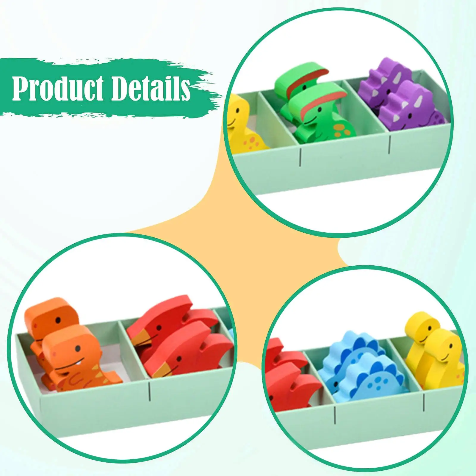 Color Matching Game Kit Sensory Development Multicolored Wooden Family Gathering