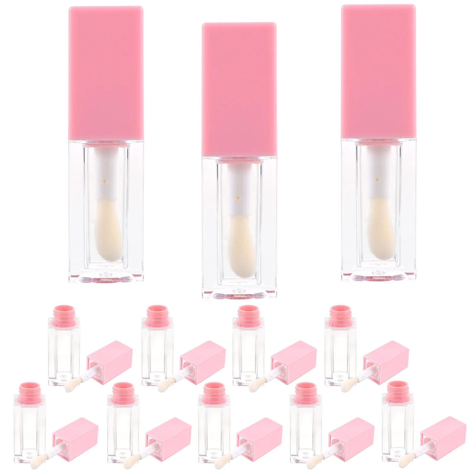 

12pcs Lip Gloss Tubes Refillable Plastic 5ml Tools Women Pink Bulk Safe Women Cosmetics Tools Long Use