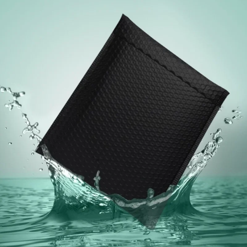 50Pcs Black Foam Envelope Bags Self Seal Mailer Padded Envelopes Bag Bubble Mailing Bag Shipping Packages Bag