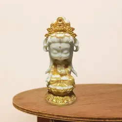 Miniature Buddha Statue Car Decoration Crafts Buddhist Figure Buddha Sculpture for Shelf Desktop Wall Office Decor Decor