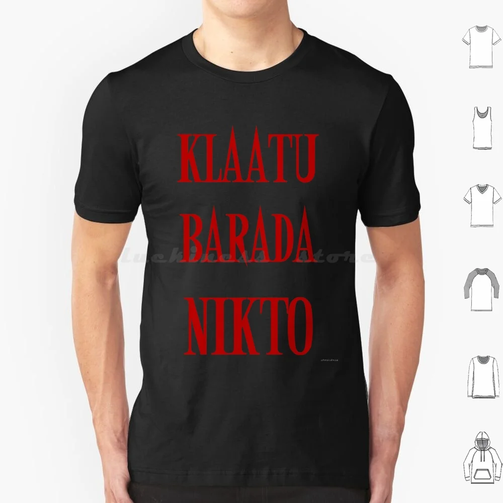 Klaatu Barada Nikto T Shirt 6xl Cotton Cool Tee Evil Dead The Evil Dead The Day The Earth Stood Still Army Of Darkness Science