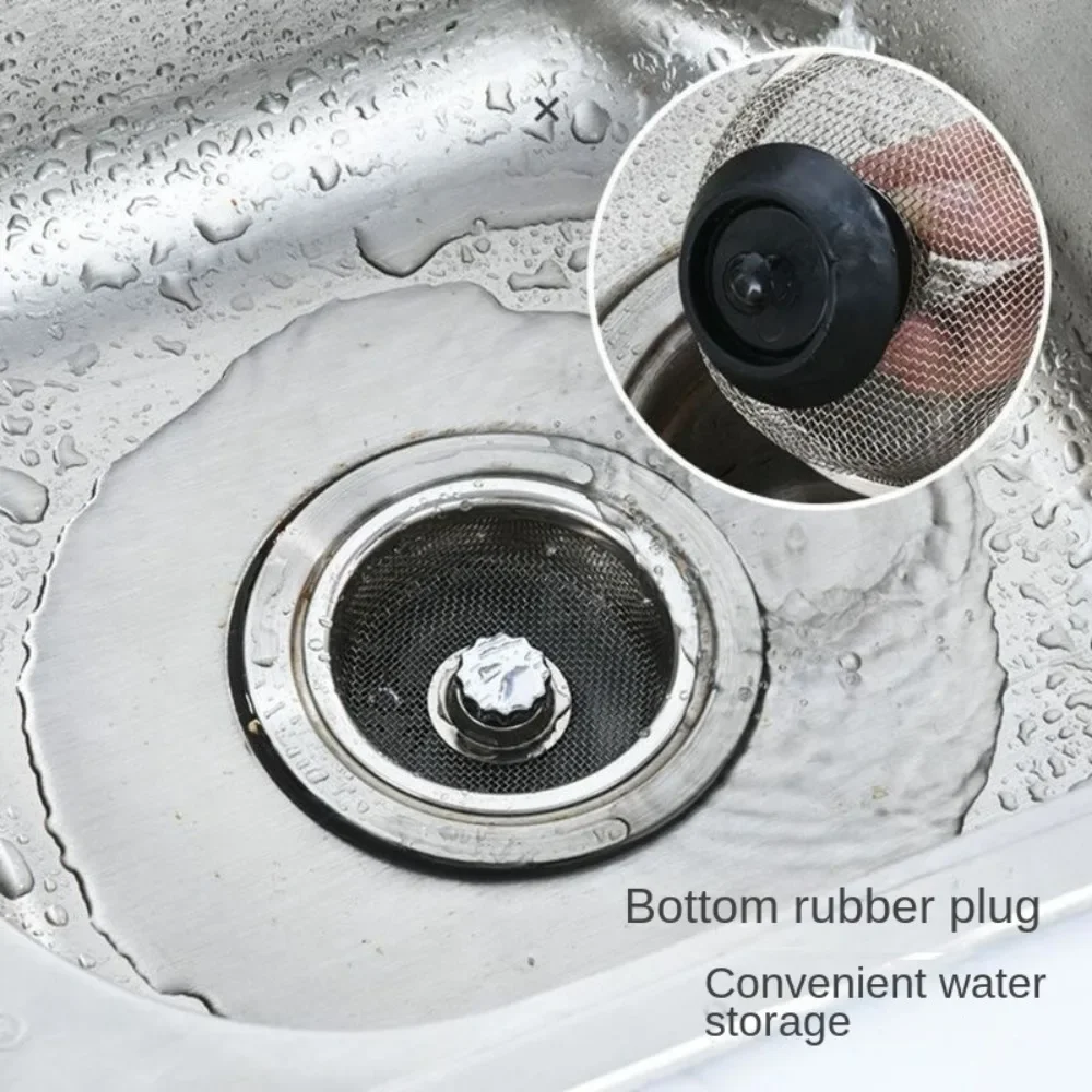 Universal Sink Strainer Odor Proof Cover Waste Drainer Sink Filter Screen Water Sink Plug Stainless Steel Floor Drain Net Cover
