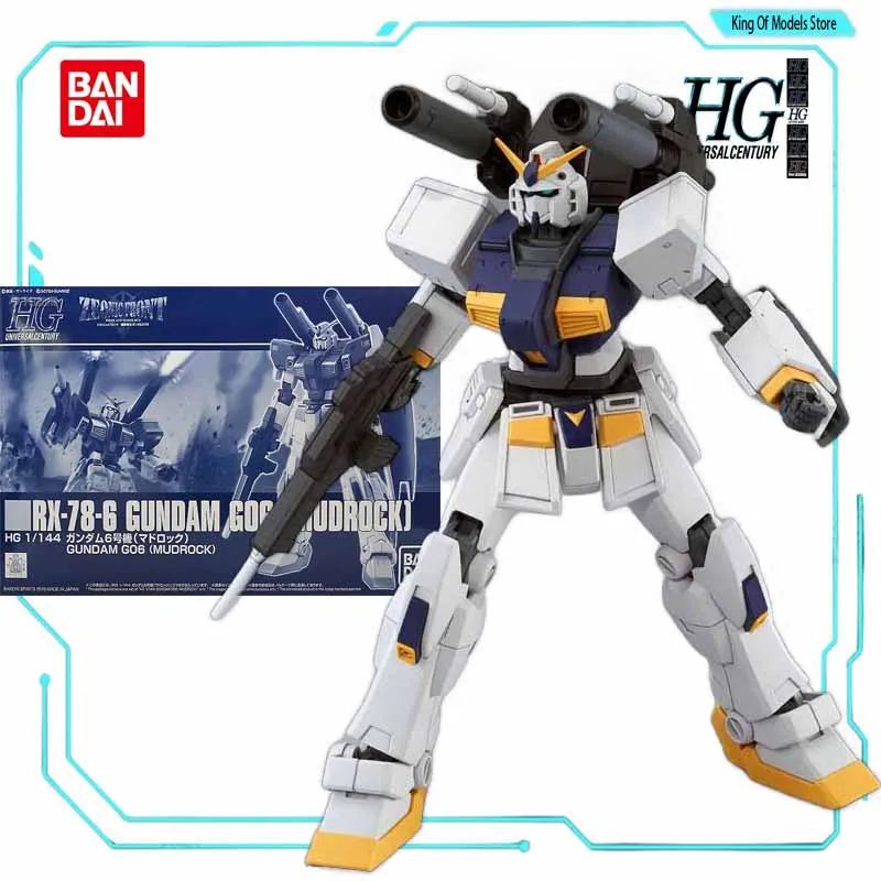 Bandai Original Model Kit HGUC 1/144 GUNDAM G06 MUDROCK  Anime Action Figure Assembly Model Toy for Boys Gifts Ornaments