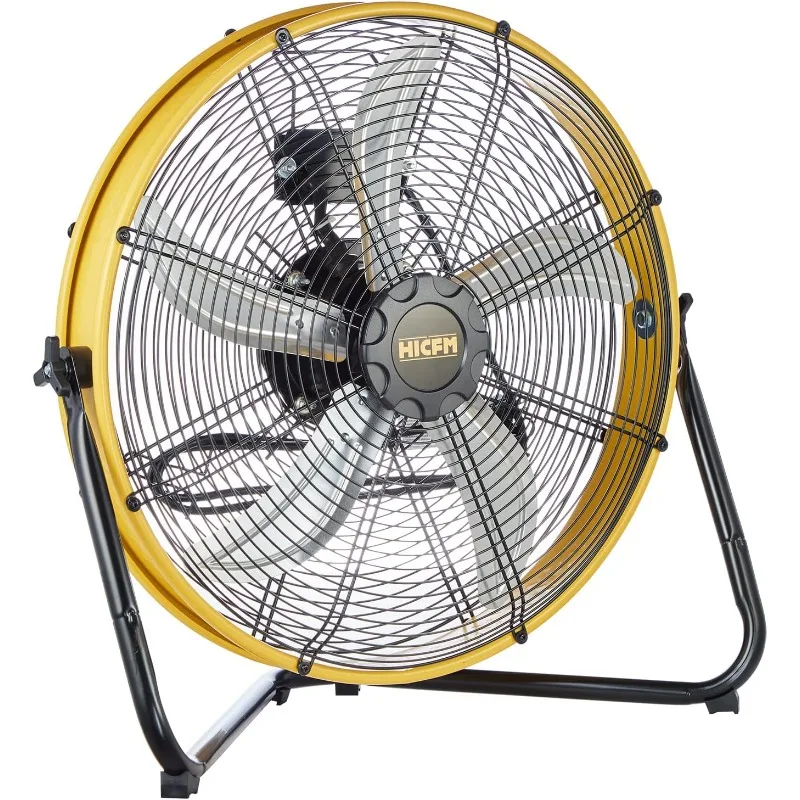 CFM 20 inch Heavy Duty Shroud Fan with IP44 Enclosed Powerful 1/4 Motor, High Velocity Air Circulator for Workshop, Garage