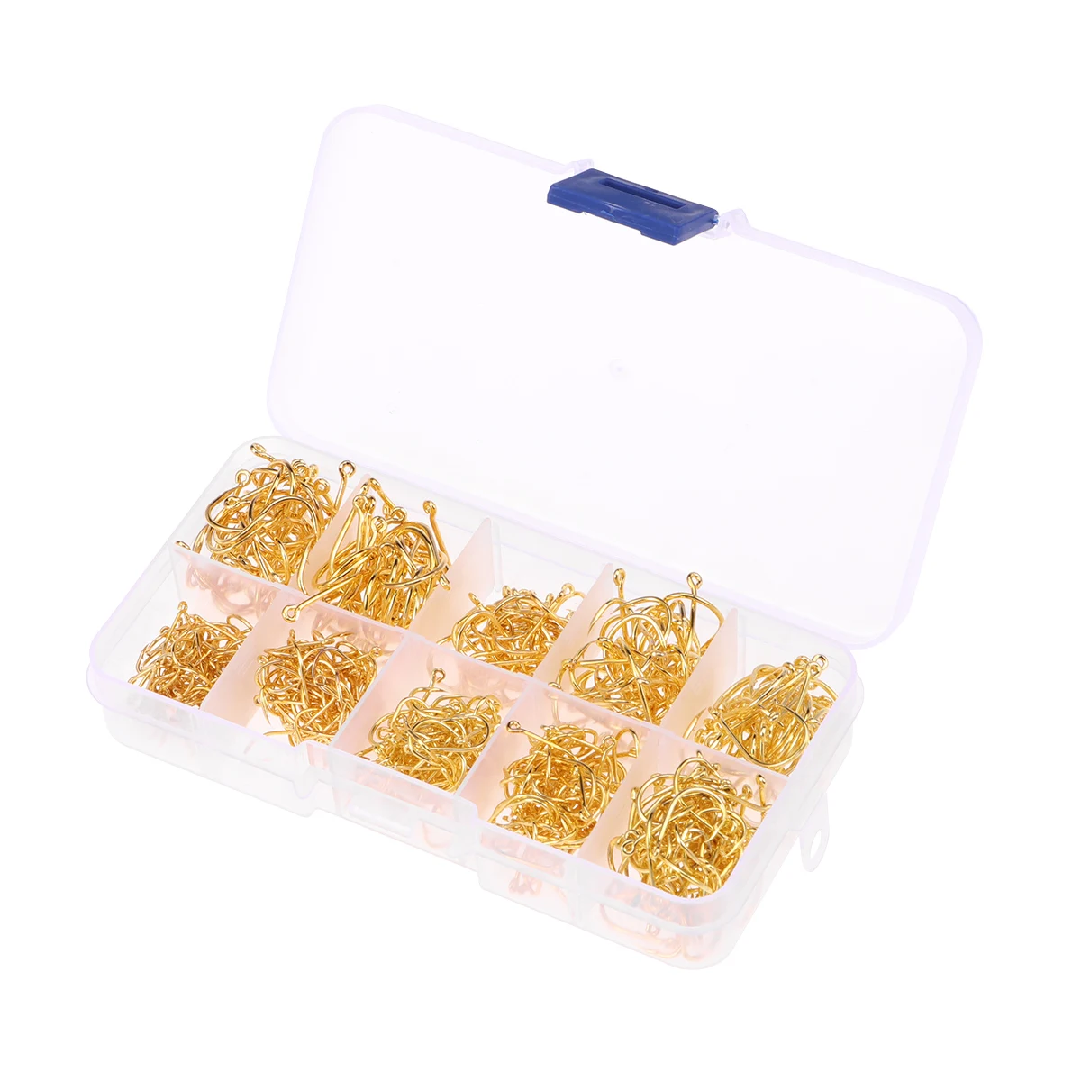 

500pcs Golden Fishing Hooks Durable Carbon Steel Saltwater Freshwater Pike Bass Herring Muskie Pickerel Snapper