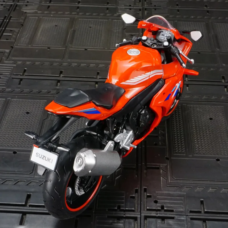 1:12 suzuki GSX-R1000 motocicleta brinquedos modelos carros diecast liga absorção de choque motores deslizantes ornamento presentes para crianças aniversário