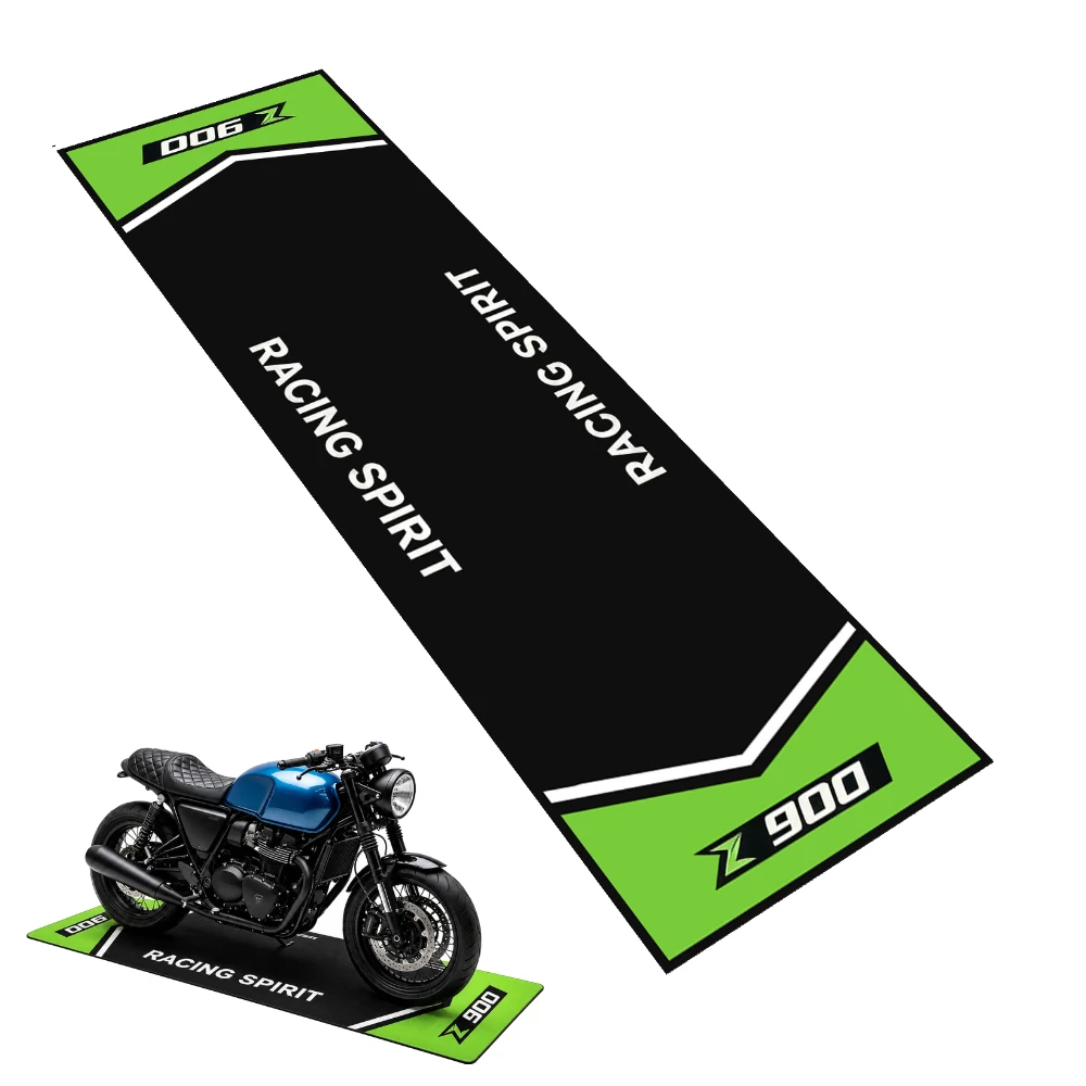 Garage Motorcycle Mat Biker Rug Non-Slip Dirt Resistant Moto Bike Display for Kitchen Floor Bedroom Entryway Home Decoration