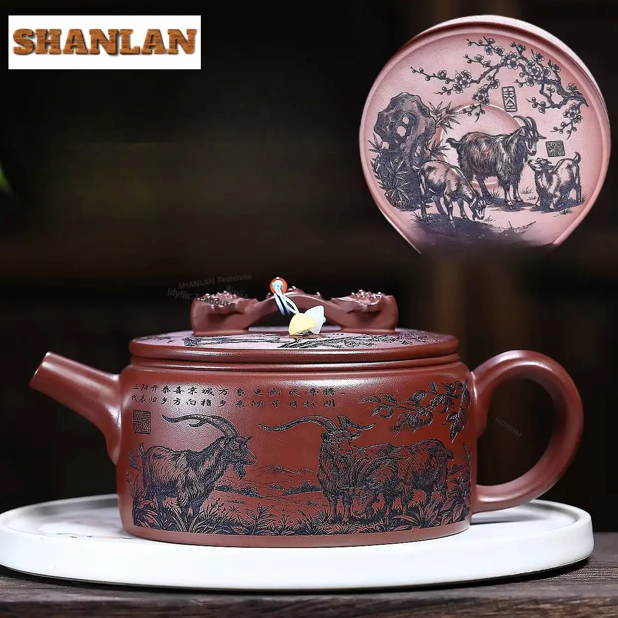 400ml Ancient Yixing Purple Clay Teapots Handmade Large Caliber Pot Raw Ore Stone Red Mud Kettle Chinese Zisha Tea Set Tableware