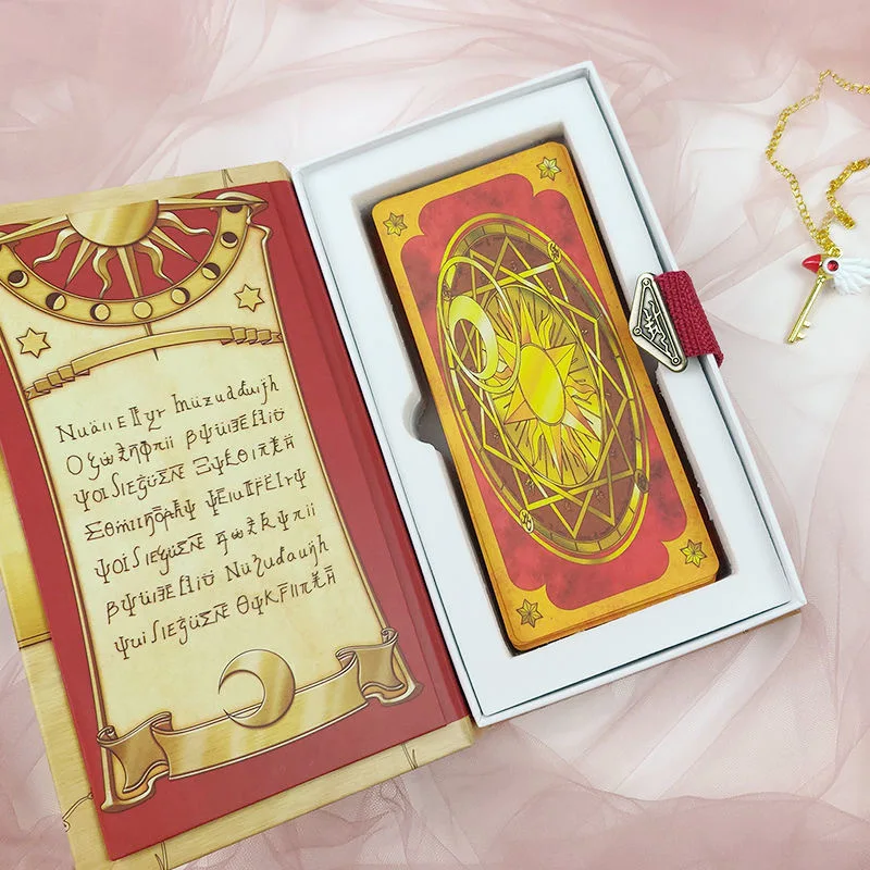 بطاقة الآسر ساكورا بطاقة تأثيري كاردكابتور كينوموتو التارو كتاب مع بطاقات كلو ماجيك كتاب 1 مجموعة في صندوق أنيمي الدعامة اللعب الهدايا