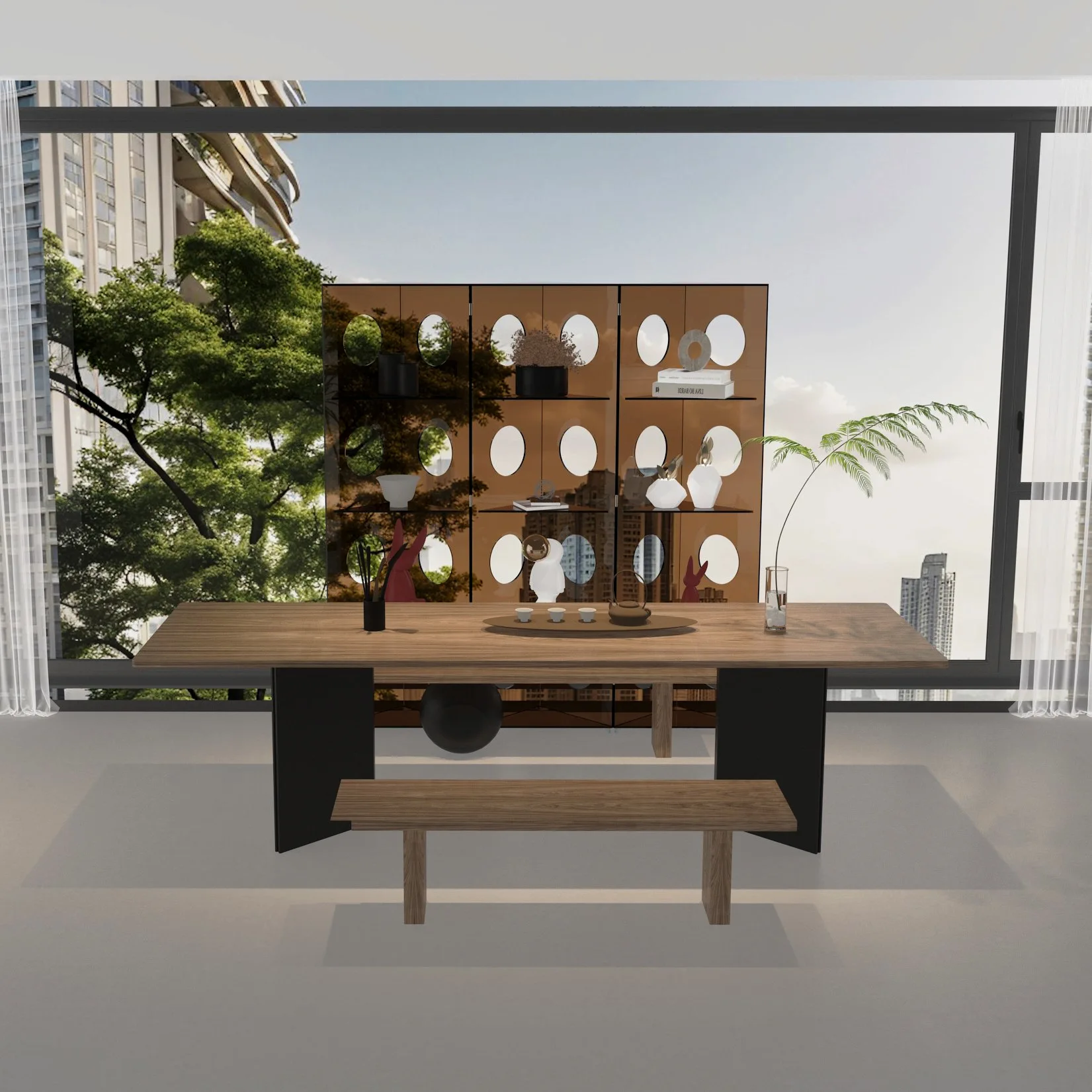 Acrylic screen entrance living room partition storage display rack multi-layer light luxury movable folding semi-transparent