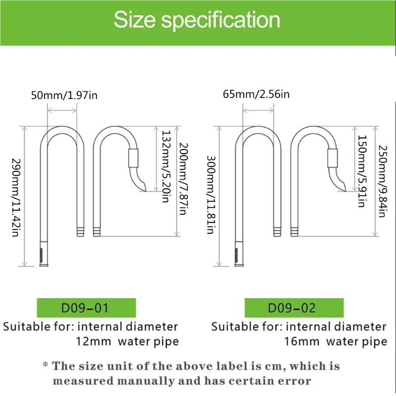 Aquairum Stainless Steel Skimmer Lily Pipe for Tank Filter Pipes Filter Supplies Lily Pipe Inflow Aquarium Inlet Outlet