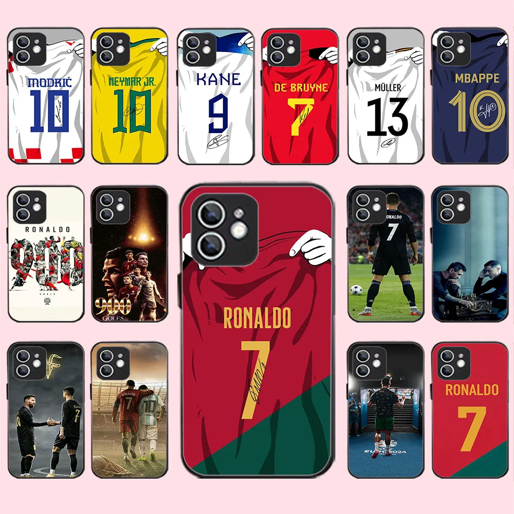 WBA-10 Football Superstar Number Black Silicone Case For Samsung A22 25 30 31 32 33 35 41 50 51 52 53 54 55 70 71