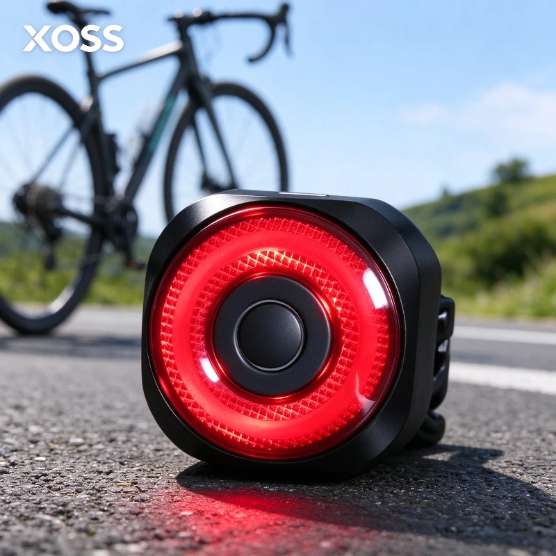 Bicycle Rear Light XOSS XR PRO Smart Brake Sensor Team Synchronized Flashing IPX6 Waterproof Type-C Charge For Outdoor Sports