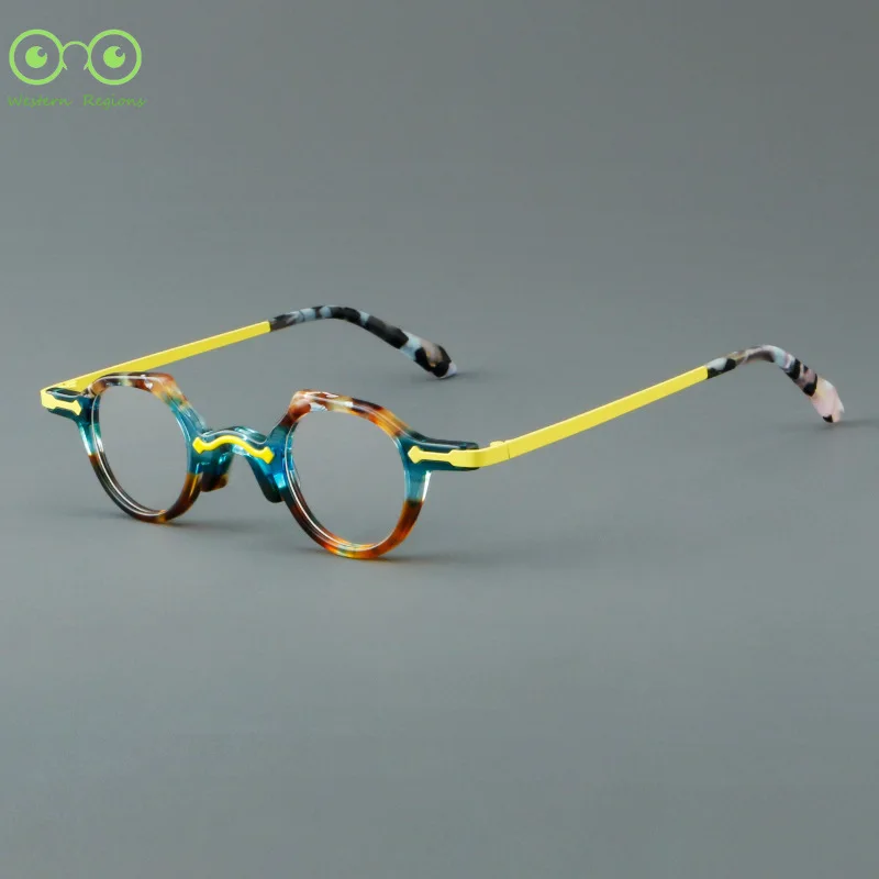 

l Beautiful colorful acetic acid retro frame small frame European and American street shot men and women glasses frame
