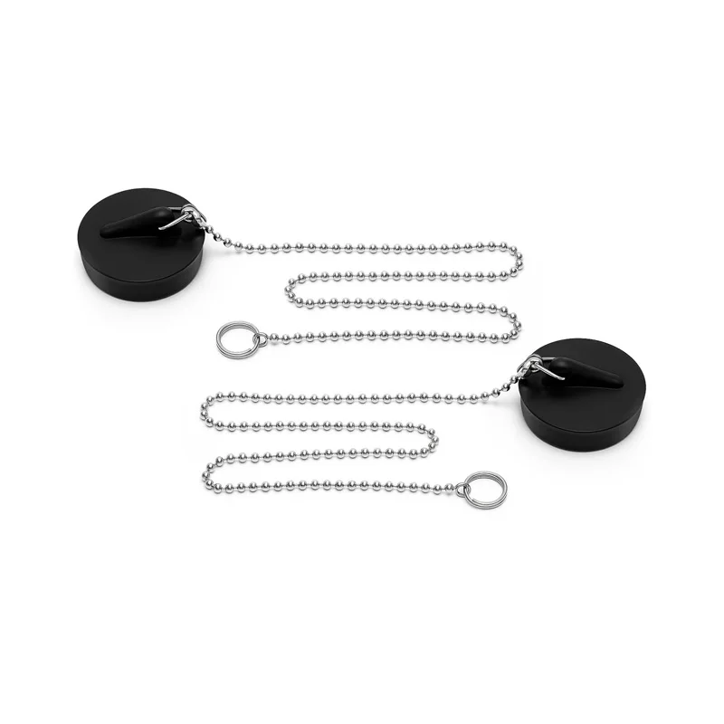 Drain Stopper Set with 40cm Chain Universal Drain Stopper Kitchen Sink Plug Bathroom Floor Drain Plug Stopper Bathroom Supplies