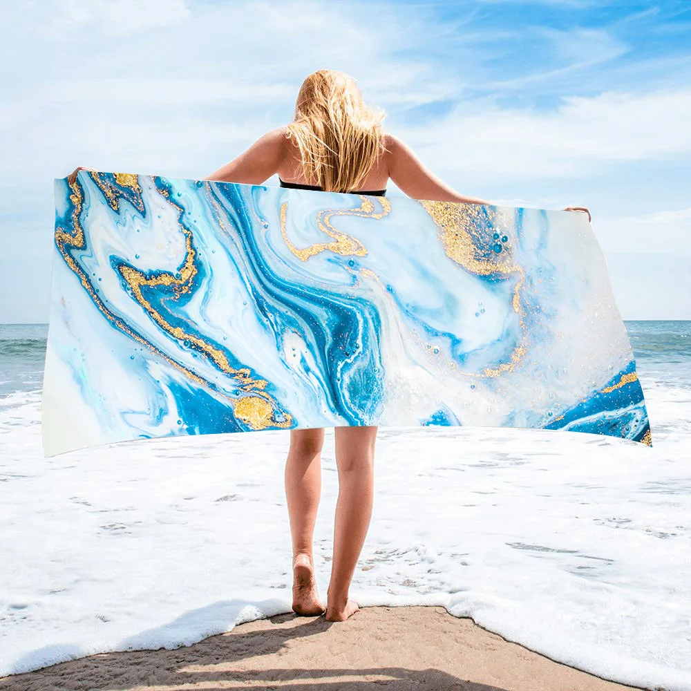 Square Beach Towel Women's Print Microfiber Towel Shawl Seaside Holiday Swimming Leisure Fashion Beach Clothes Spring and Summer