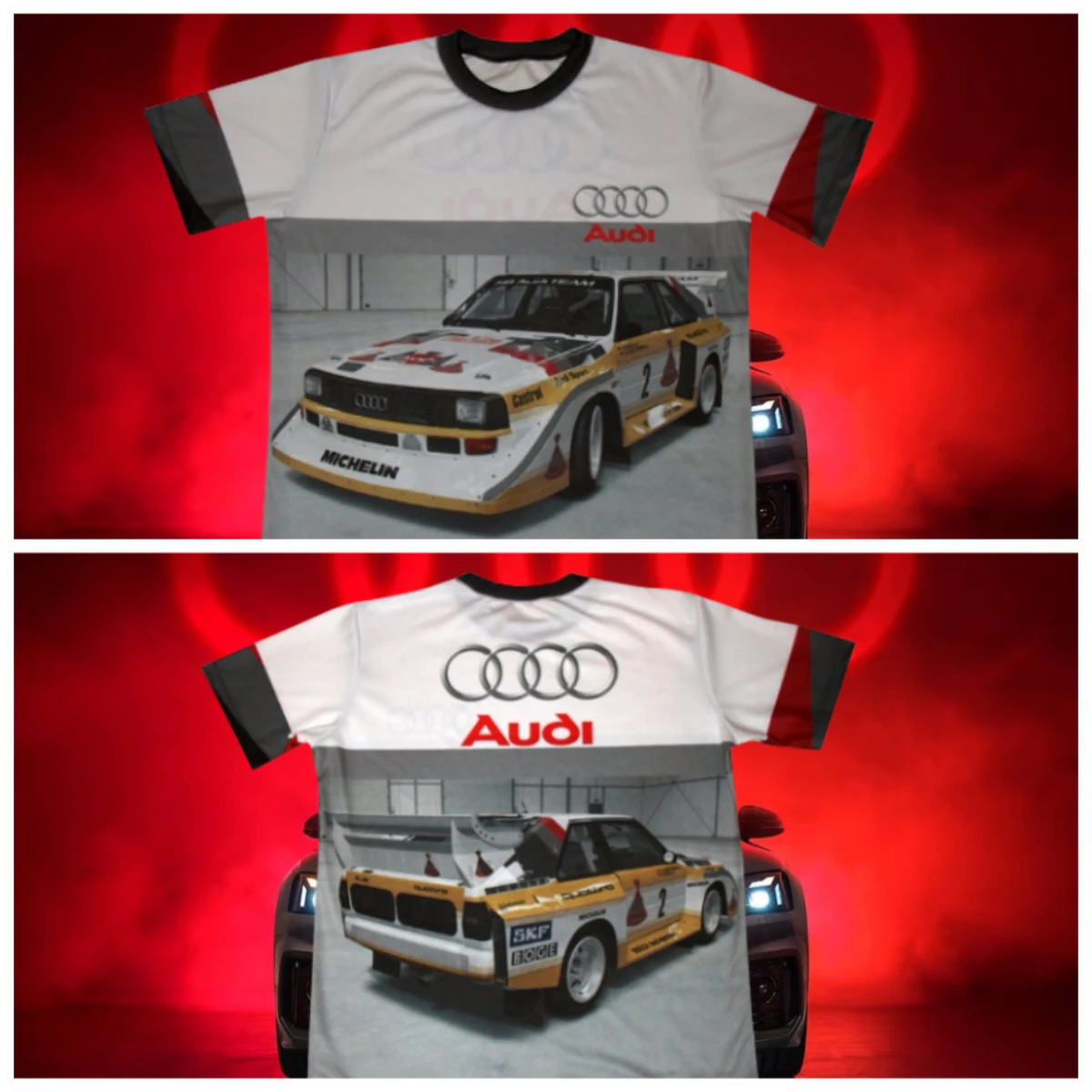 

2025 New Racing Motorcycle Riding Top Breathable Outdoor Sports Audi Summer Men's Casual Sports Street Short Sleeved T-Shirt