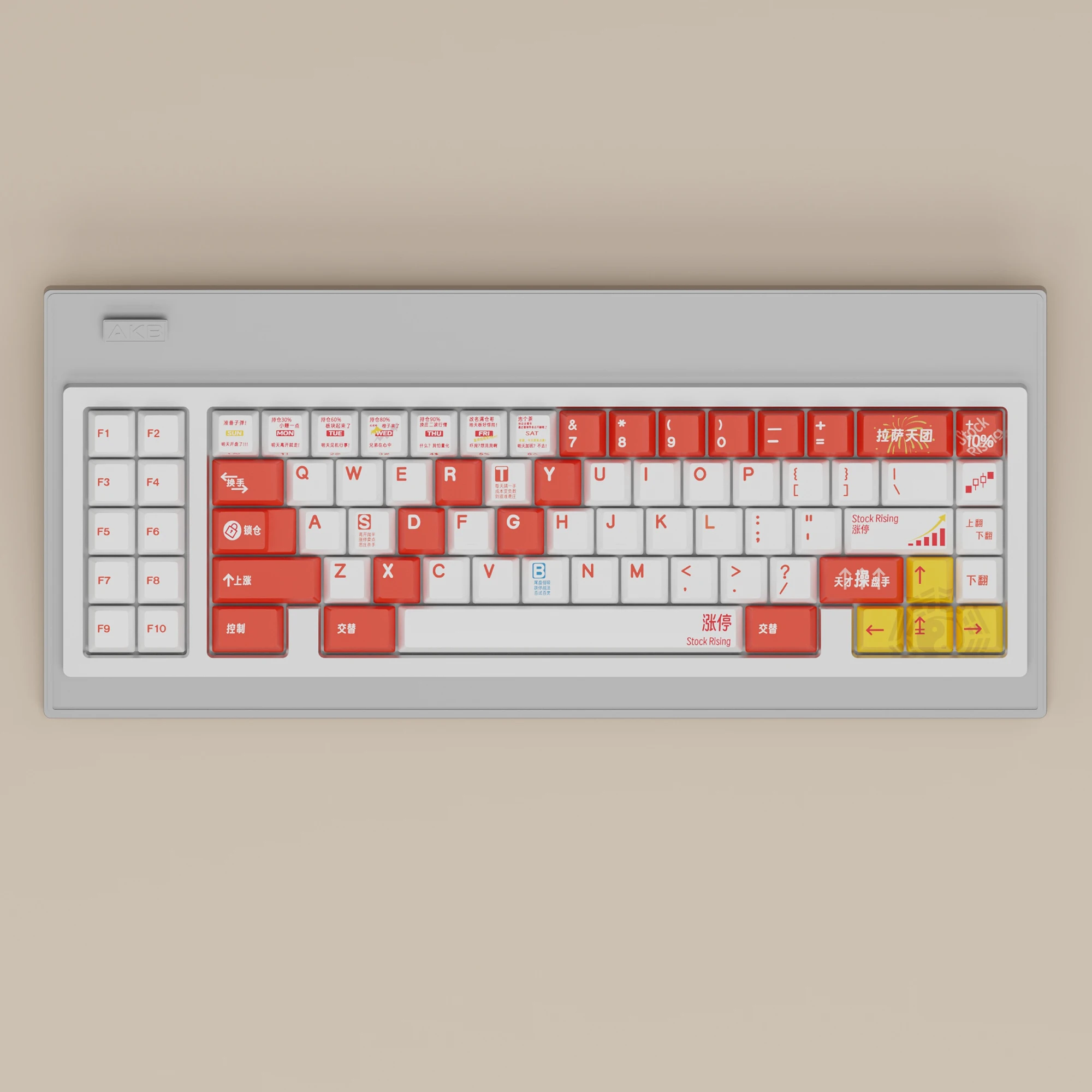 

152 Keys Genius Trader Stock Theme PBT Dye Sub Cherry Profile Custom Keycaps for 61/67/75/87/98/104/108 MX Mechanical Keyboard
