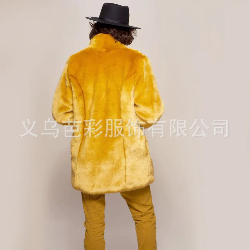 2020 New Men's Fur Imitation Fur Mink Whole Order European and American Extended Fur Integrated Coat Winter Man