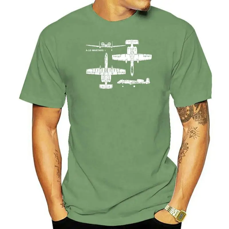 A-10 Warthog Military Aircrafts T-Shirt 2024 Summer High Quality Men'S Street Style Men Printing on T Shirts