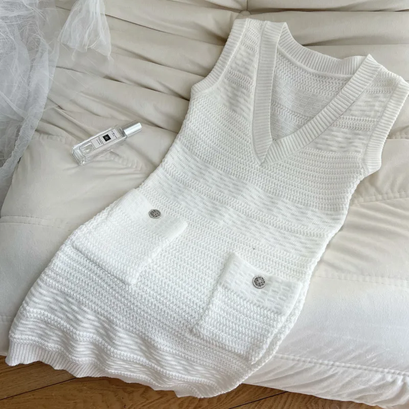 2025 NIEUWE Vrouwen Zomer Stijl tank Gebreide avondfeest Jurk Dame Mouwloze vestidos para mujer vrouw kleding