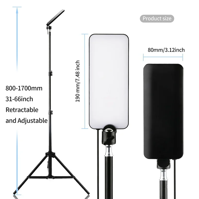 AZ-Camping Light Work Light USB قابل لإعادة الشحن 1680 Lumen حامل ثلاثي القوائم للتخييم والمشي لمسافات طويلة
