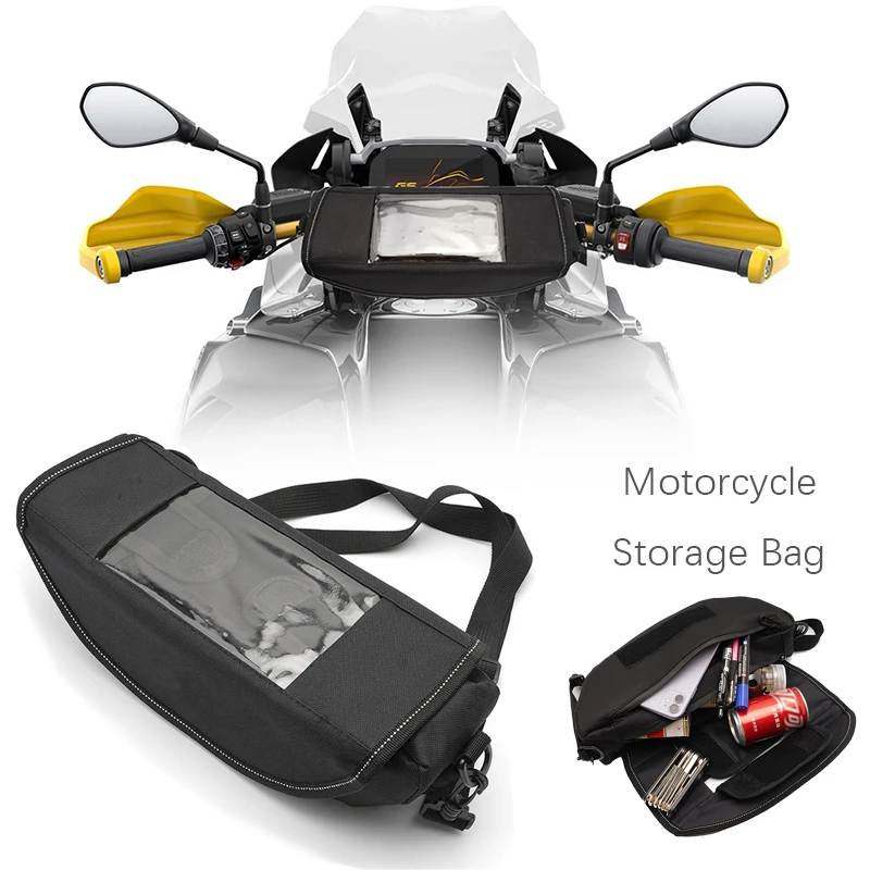 

For Honda Nc750x Nc700x Nc700 Nc750 Nc 700x 750x 700 750 Universal Motorcycle Handlebar Bag with Touchscreen Phone Storage Bag