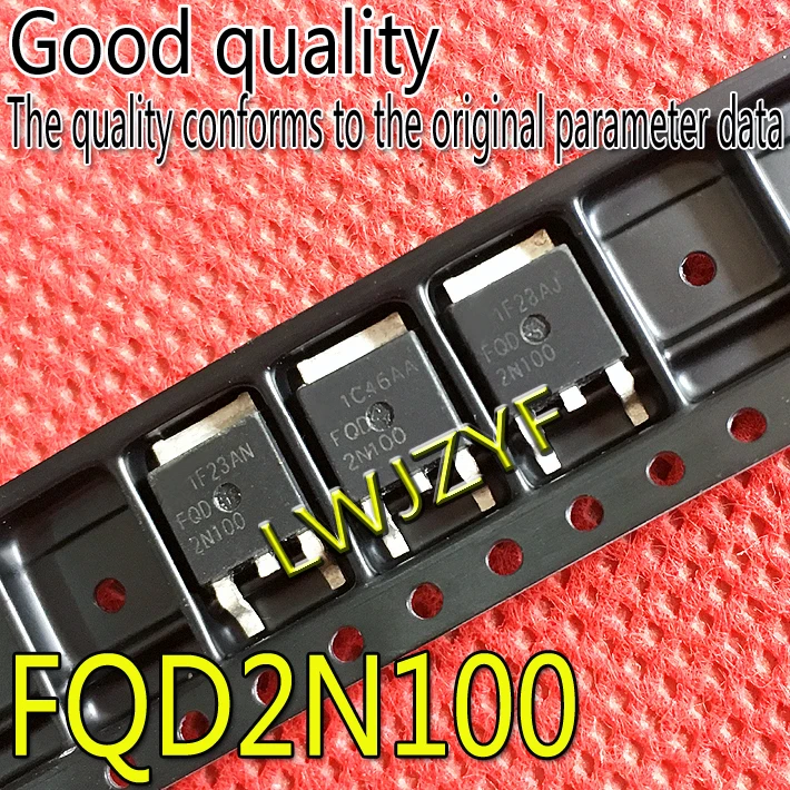 (10Pieces) New FQD2N100 TO-252 1.6A 1000V  MOSFET Fast shipping