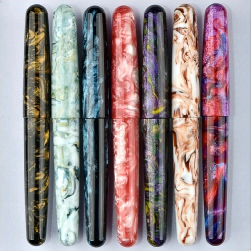 PK Admok Fountain Pen,Acrylic Star Long Knife Stacked Nib Fountain Pens 3.0mm 0.5F New calligraphy pen Business stationery