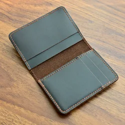 Handmade Leather Card Holder for Credit Card and Driver License Desinger Bifold Card Wallets License 7.5x10.5cm