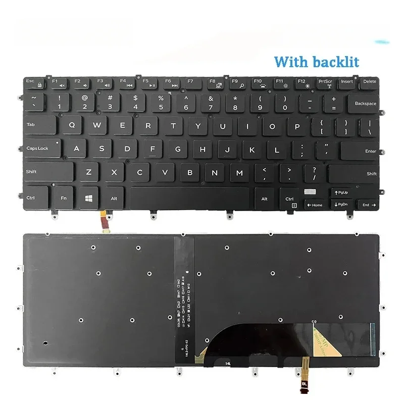 dl+Laptop Keyboard For DELL XPS15 9550 9560 9570 7558 7568 7590 P56F M5510 With backlit
