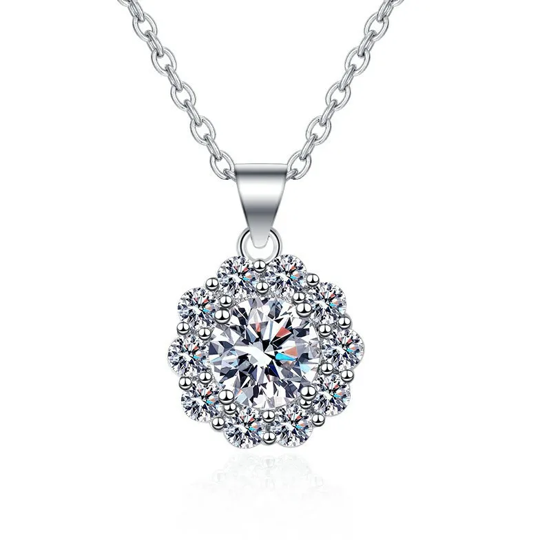 Exquisite 925 Sterling Silver AAAAA Zirconia Pendant Necklace for Women Engagement Party Wedding Fine Jewelry