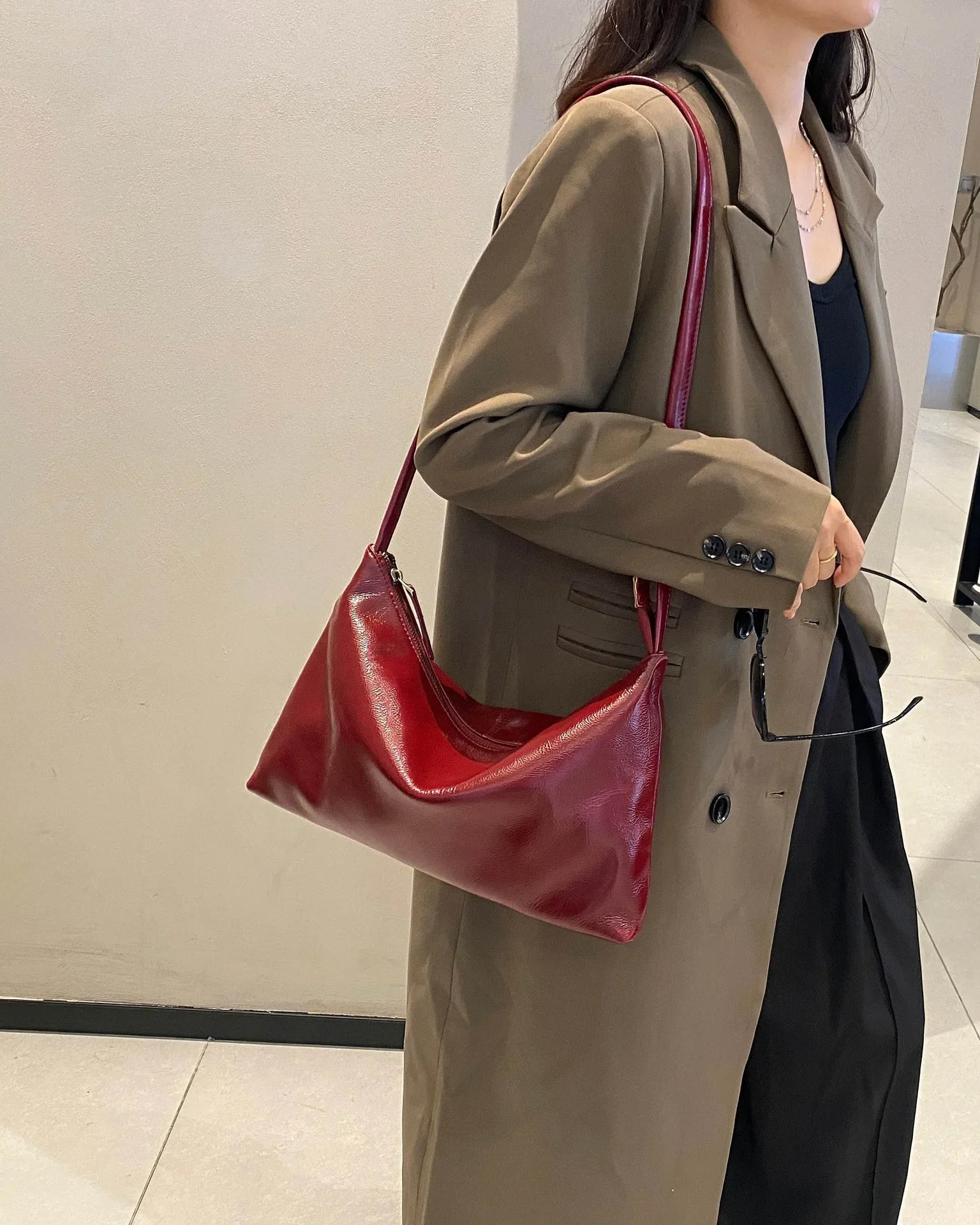 

LBS genuine leather Soft Leather minimalist Crossbody bag women female luxury Fashion handbag shoulder bag