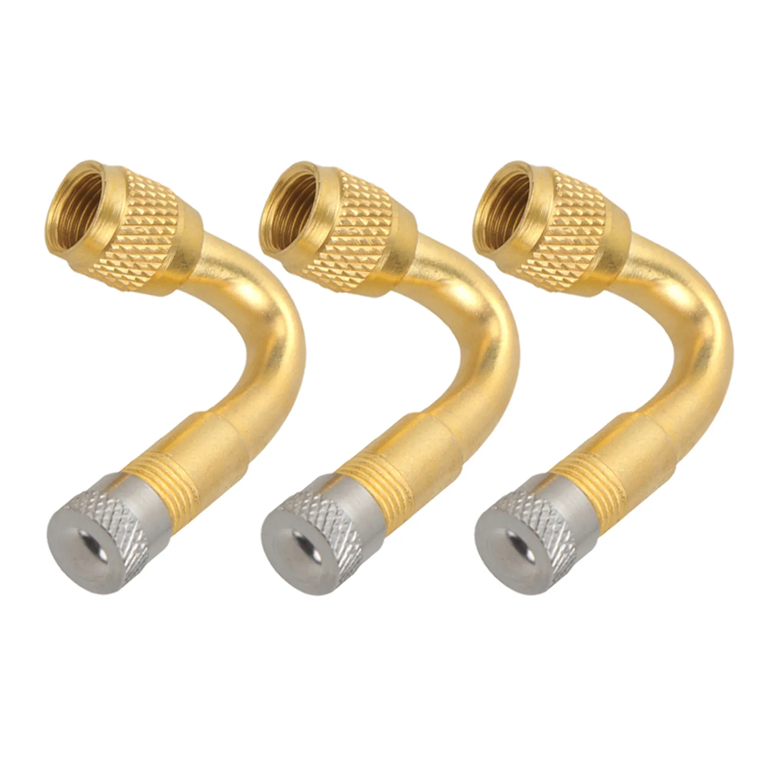 3Pcs Valve Stem Extenders 45 Degree Tire Valve Extension Copper Adapter for Car Motorcycle Inflation Motorcycle Accessories