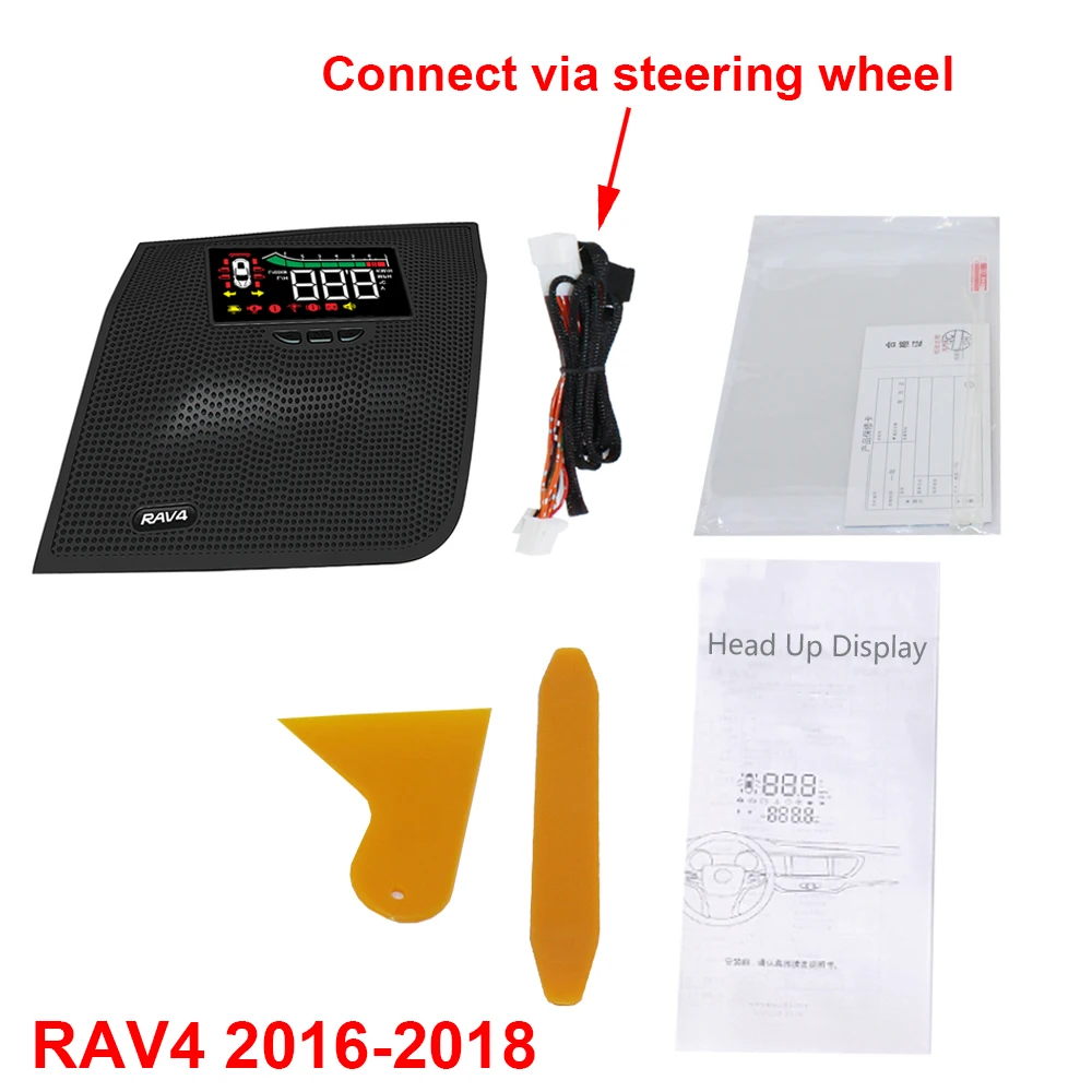 For Toyota RAV4 XA40/XA50 2013-2023 Car Head Up Display Electronic Safe Auto OEM HUD Accessories Driving Screen Alarm System