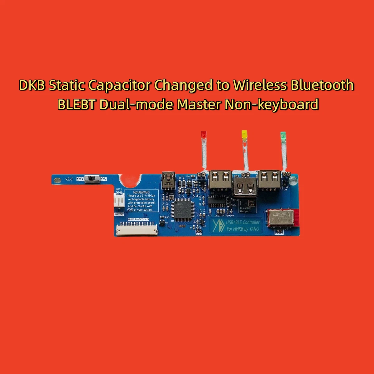 Dual-mode Main Control Non-keyboard YDKB Electrostatic Capacitor Modified Wireless Bluetooth BLE BT Pro2 Series Without Battery