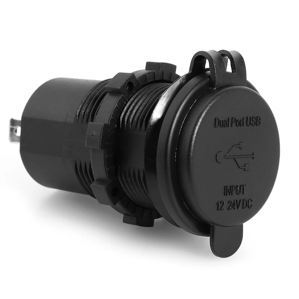 

60 Вт Автомобильное зарядное устройство с двумя портами QC 4.0 Type C QC 3.0 USB-разъем для быстрой зарядки 12 В/24 В для автомобиля, грузовика, мотоцикла, морской лодки, автофургона