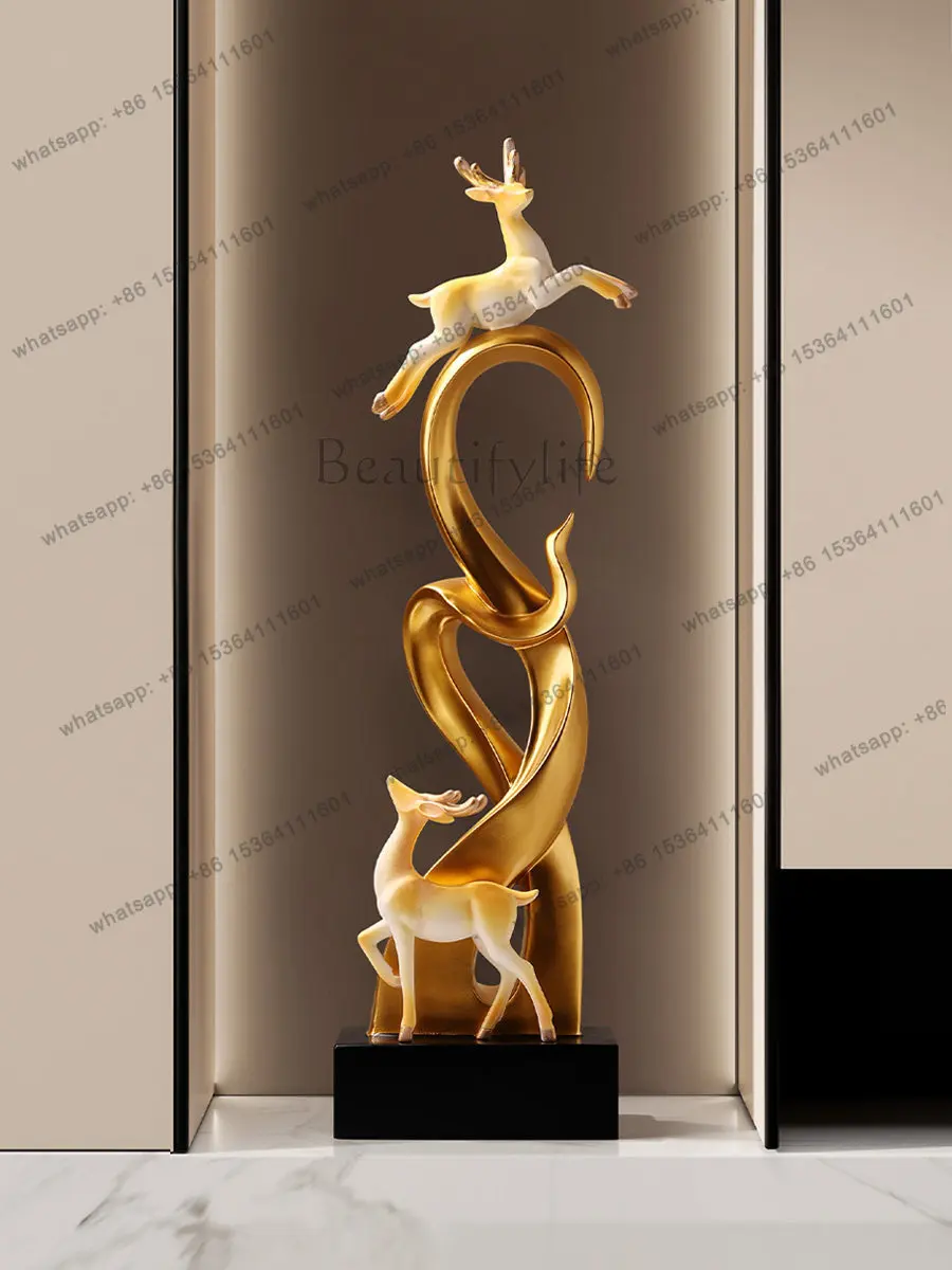 Entry entrance niche deer ornament living room TV cabinet decorative handicrafts light luxury high-end housewarming
