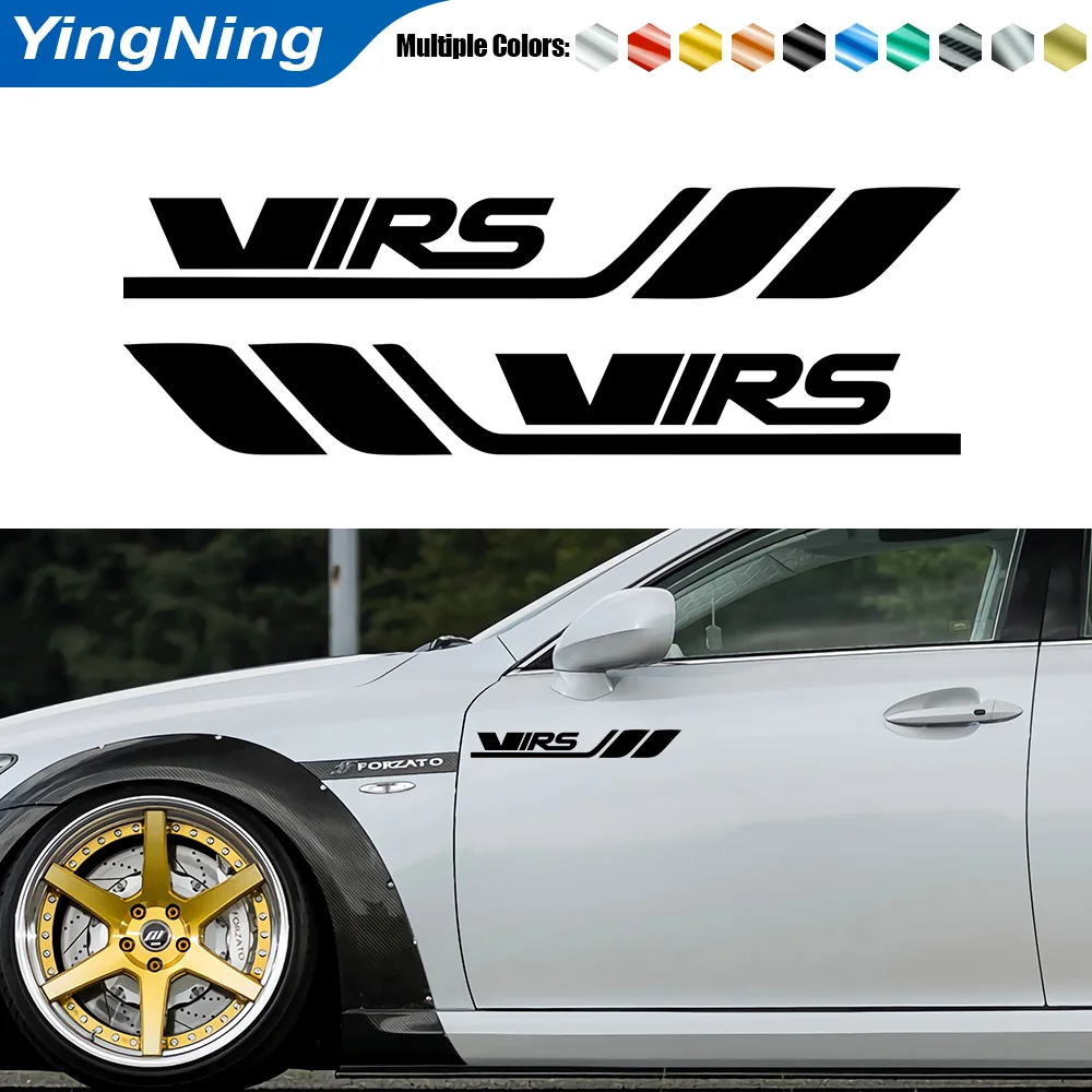 2pcs Car Side Reflective Sticker Car Decorative Bumper Leaf Plate Door Vinyl Decal Sticker For Skoda VRS Auto Accessories