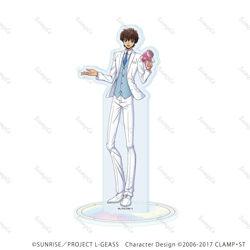 Code Geass Hangyaku No Lelouch Костюм моряка Акриловая подставка Kururugi Suzaku Фигурка Дисплей Аниме Коллекция товаров Орнамент Декор