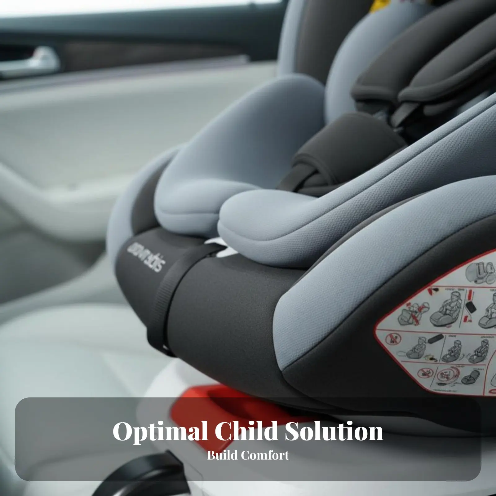 

Rotating Versatile Child Seat Adjustable Recline 360 Rotating Infant Carrier Vehicle Anchor System Compatible Forward And