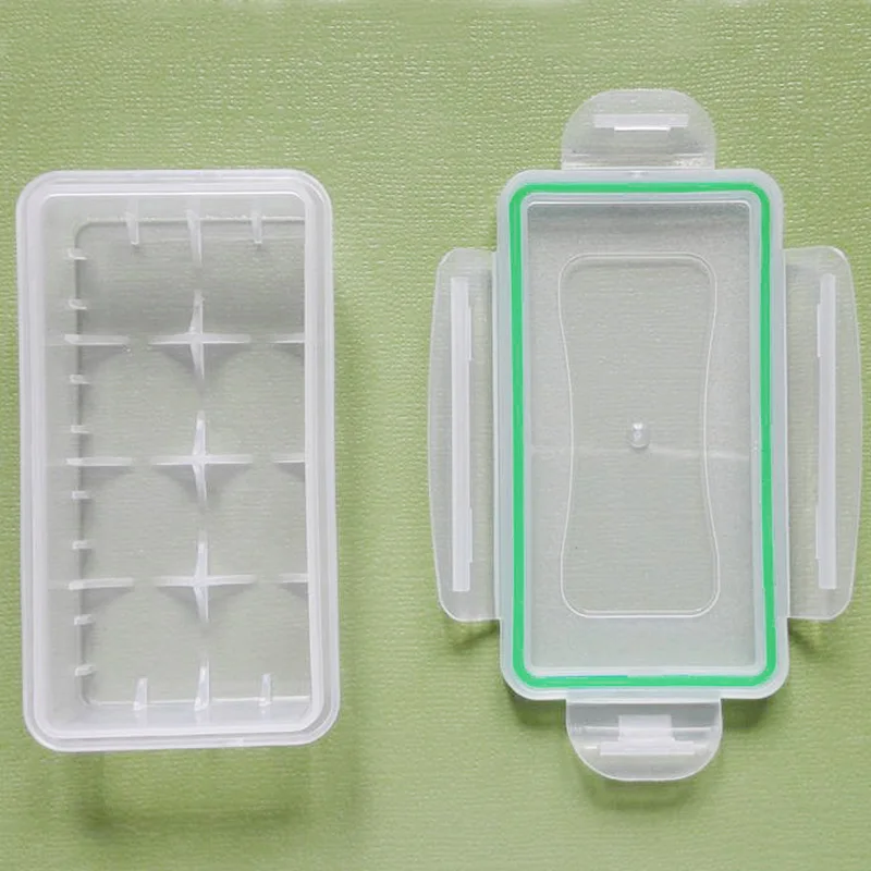 1pc/2pcs/4pcs Clear Plastic Waterproof Battery Storage Case Holder Organizer for 18650 16340 Batteries with Case Bag