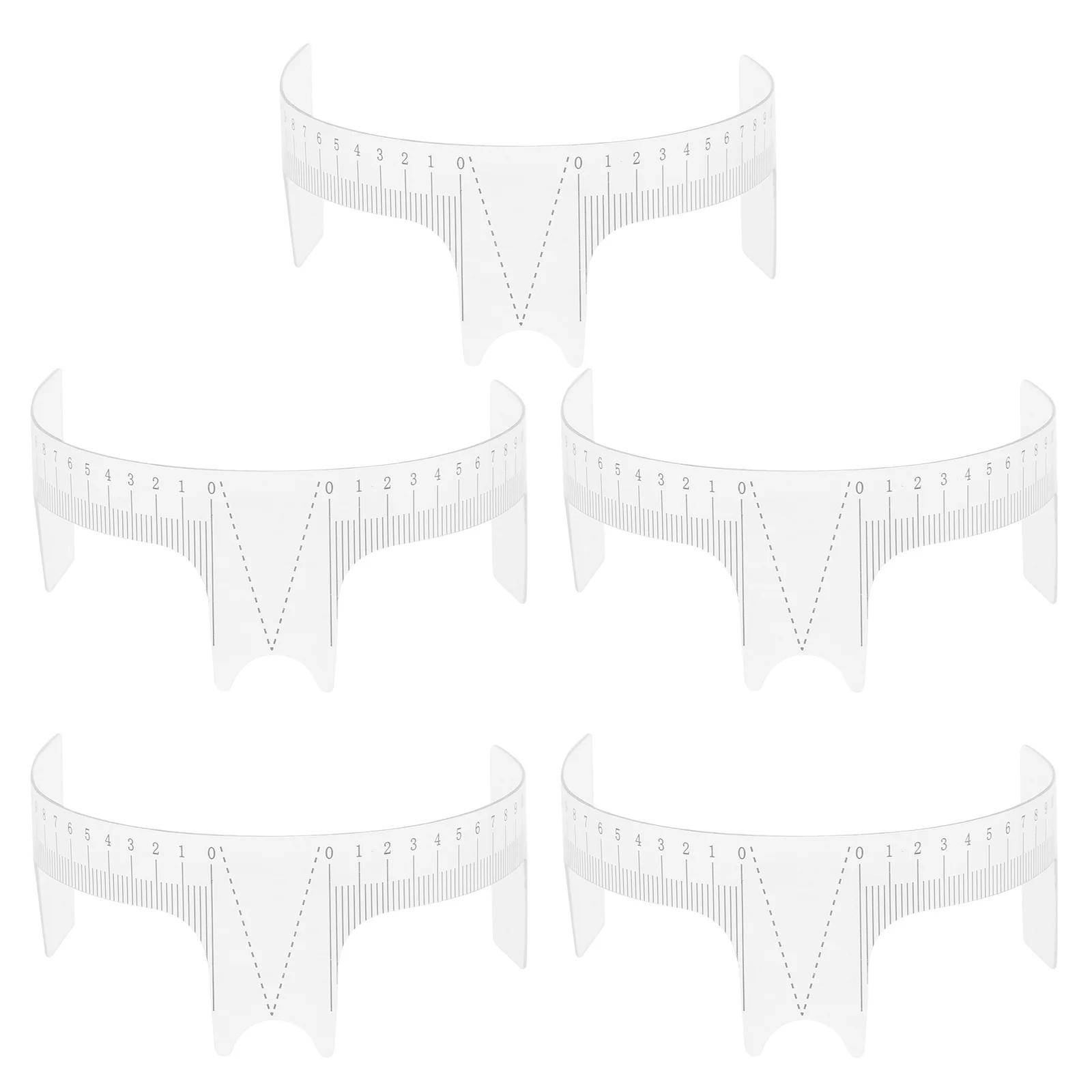 5 stuks plastic wenkbrauwliniaal meetvorm tatoeëren stencil wenkbrauw tattoo vormgeven tool duurzame praktische accessoires