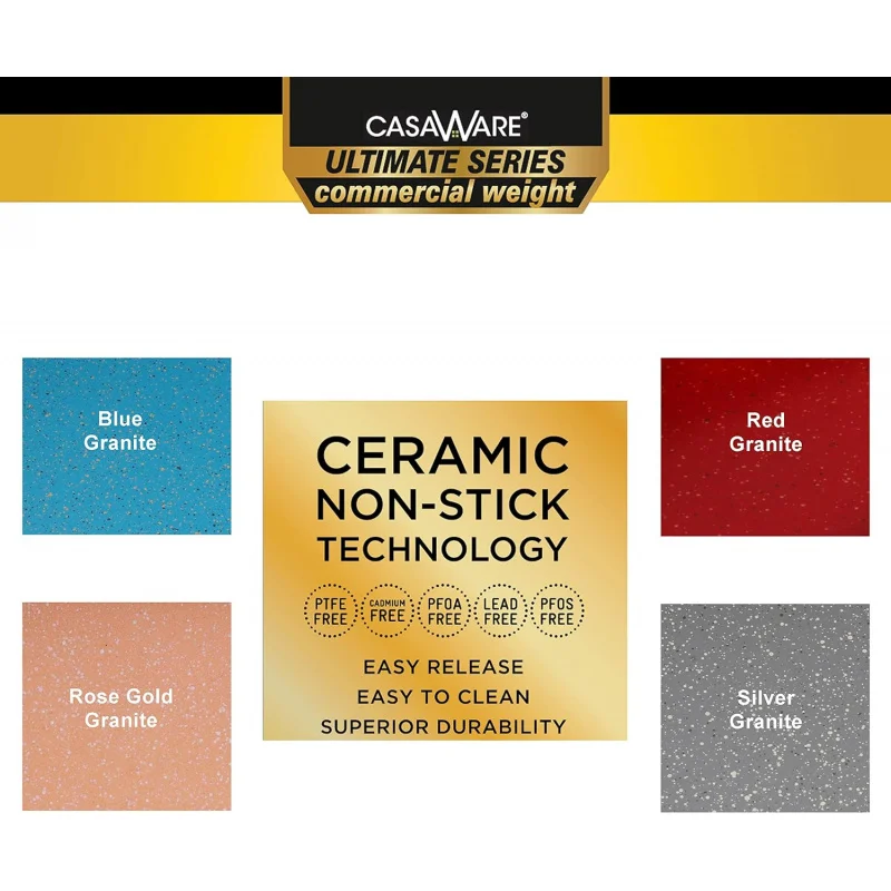 Blue 9 x 6 x 0.75-Inch Toaster Oven Ultimate Series Commercial Weight Ceramic Non-Stick Coating Baking Pan