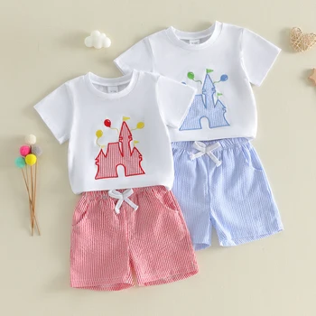 Embroidered Toddler Shorts Set 1