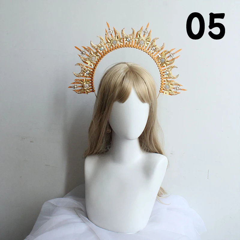 Gothic Halo Kroon Hoofddeksel Barok Koningin Prinses Kroon Haarband Zonnegodin Tiara Diy Materiaal Kit Lolita Haaraccessoires