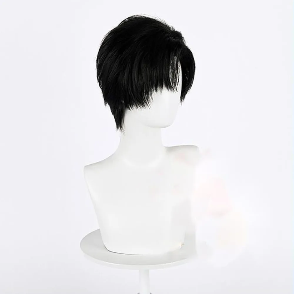 Game:Love And Deepspace ZAYNE Cosplay Wig Zayne Cos Short Black Hair Heat Resistant Fiber Daily