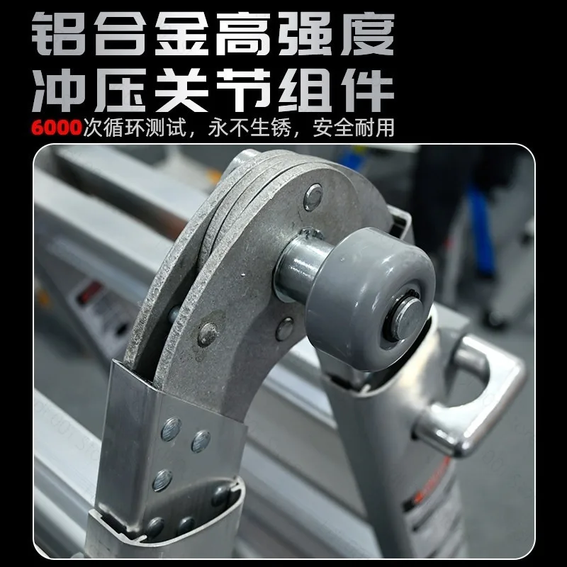 18 Feet Elevator Aluminum Alloy Multi-Position Ladder 375 Pounds Bearing Force