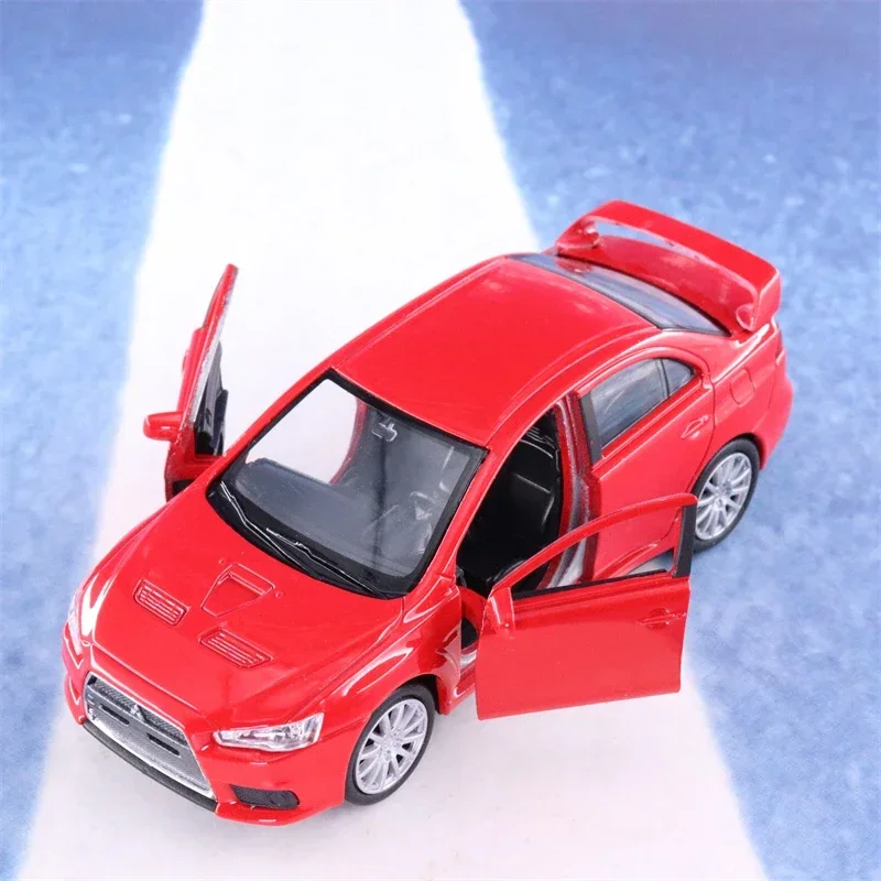 WELLY 1:36 ميتسوبيشي لانسر تطور X الأحمر التراجع سيارة دييكاست سيارة لعبة مجسمة سيارة نموذج سيارة نماذج الاطفال B24